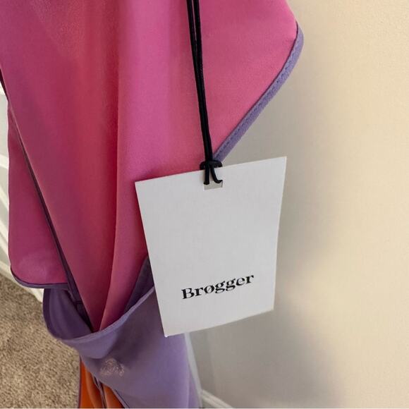 NWT Brogger Pink Orange Long Gown Maxi Dress Medium - Picture 14 of 14